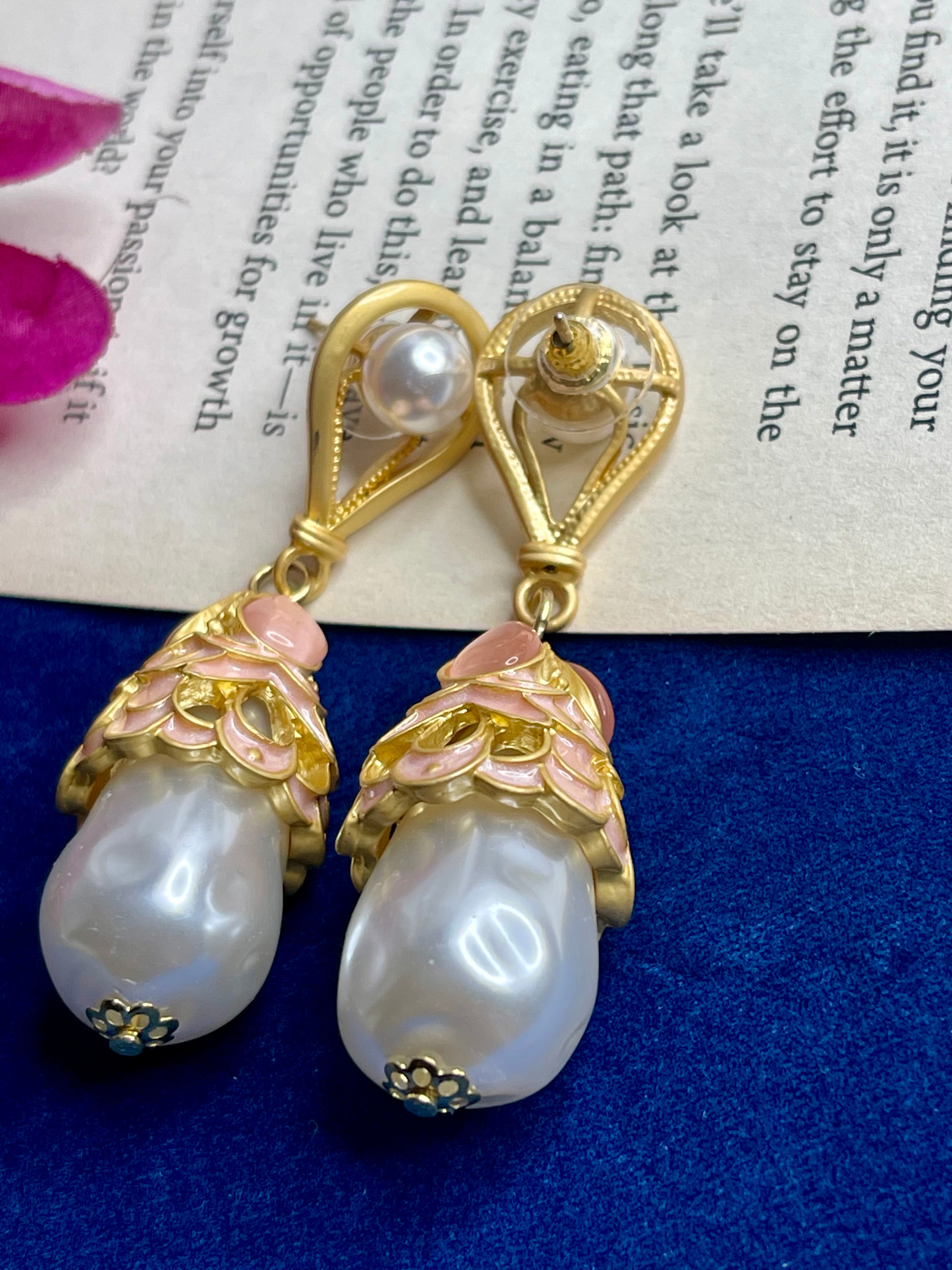 Snow Pearl Drop Earrings
