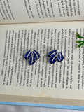 Sapphire Leaf Crystal Studs