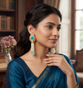 Blue Adaa Pearl Earrings