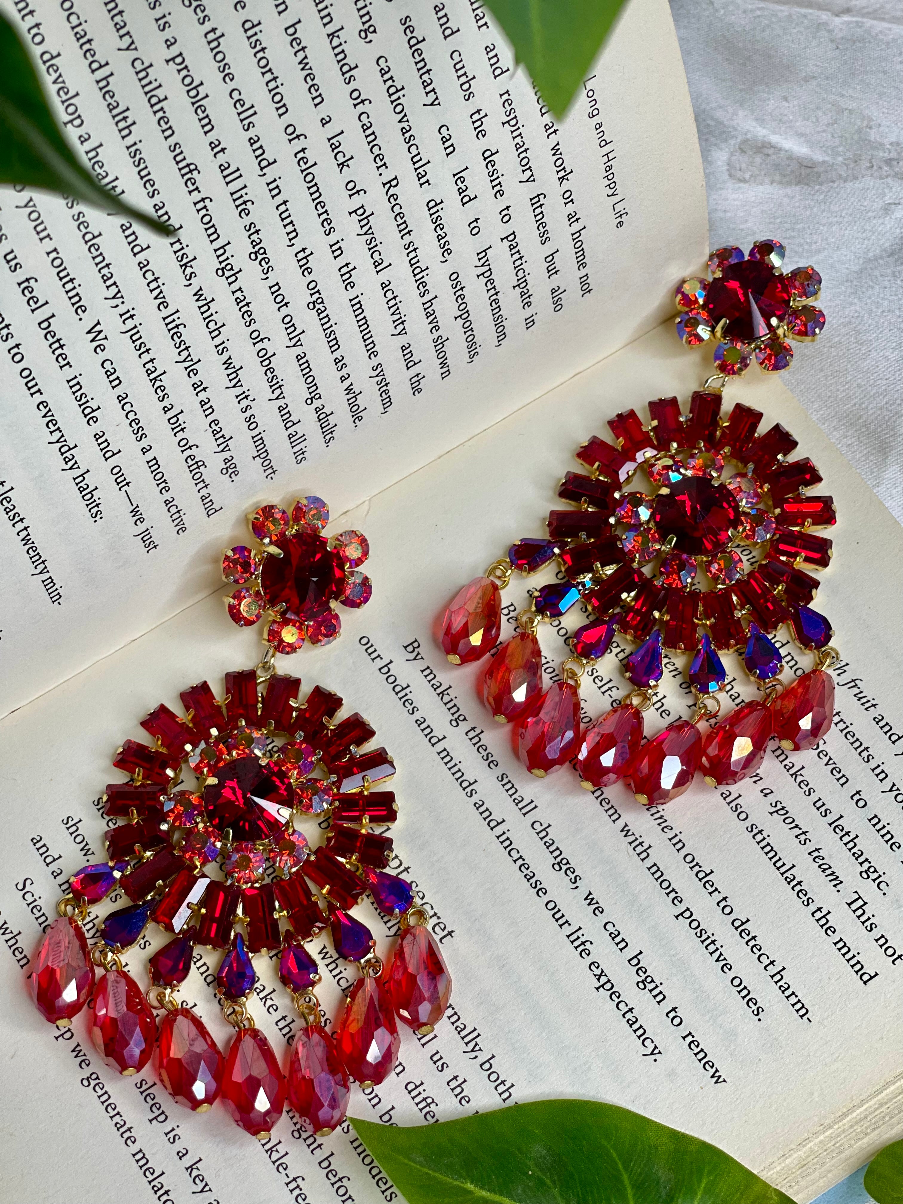 Red Lumina Earrings