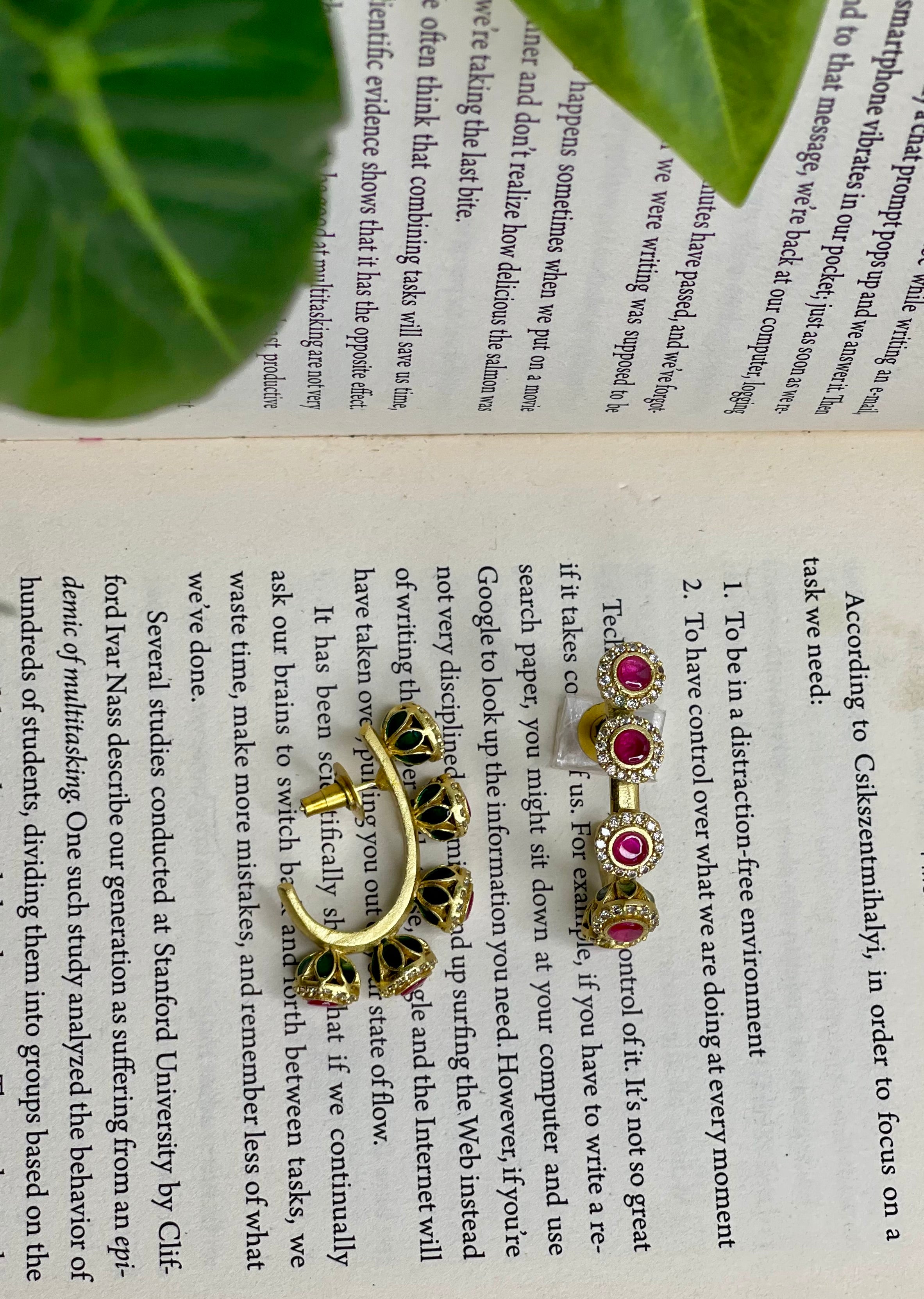 Ruby Kundan Festive Earrings