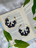 Navy Blue Blaze Hoops