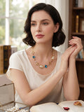Ocean Blue Royale Crystal Western Necklace