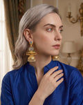 Blue Amaira Kashmiri Jhumki Earrings