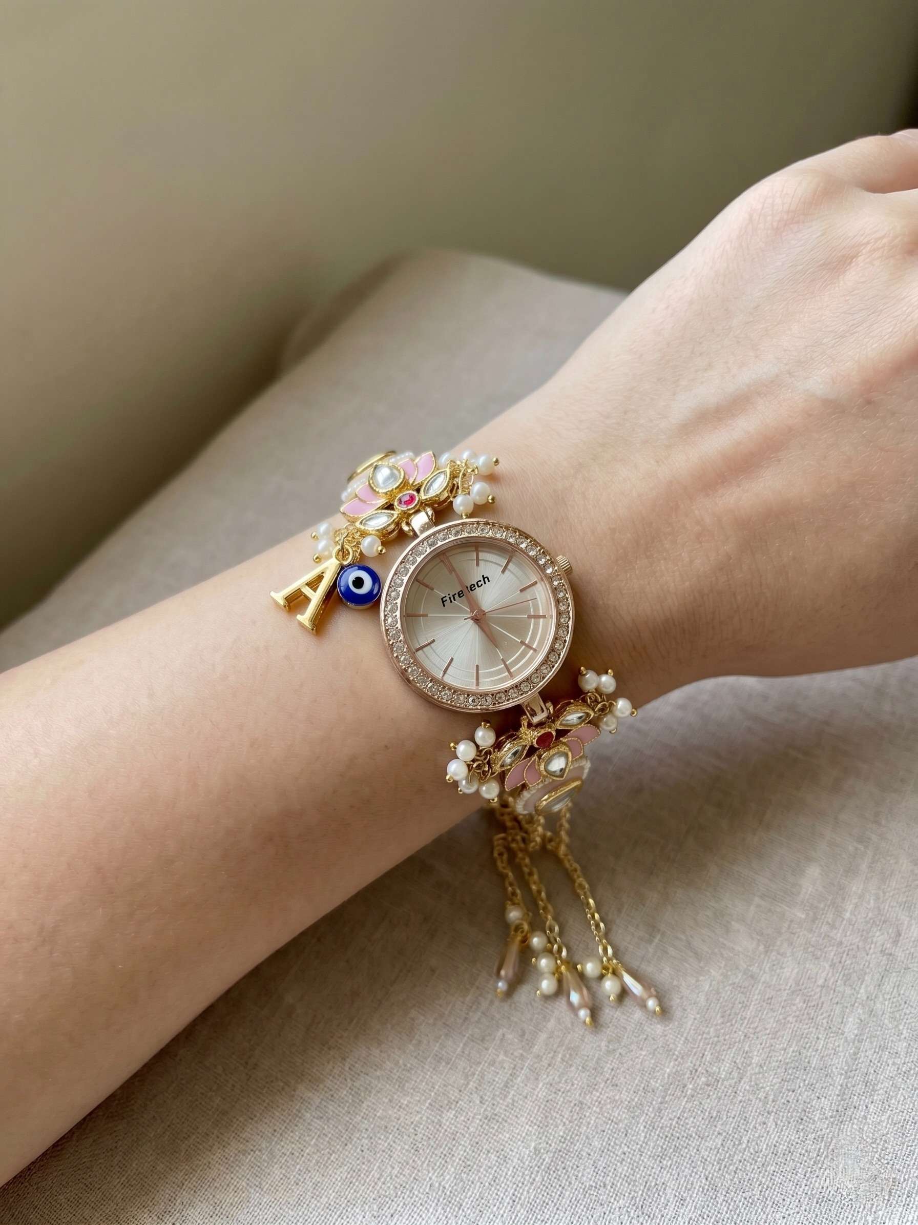 Pink Lotus Kashmiri Watch
