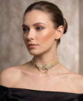 Golden Cupid Heart Choker