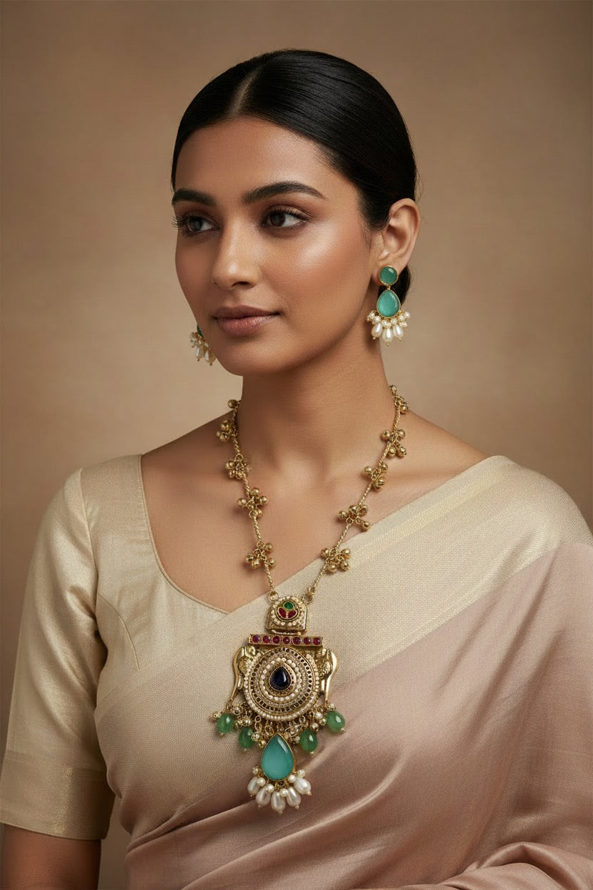 Heritage Multicolour Pendant Necklace
