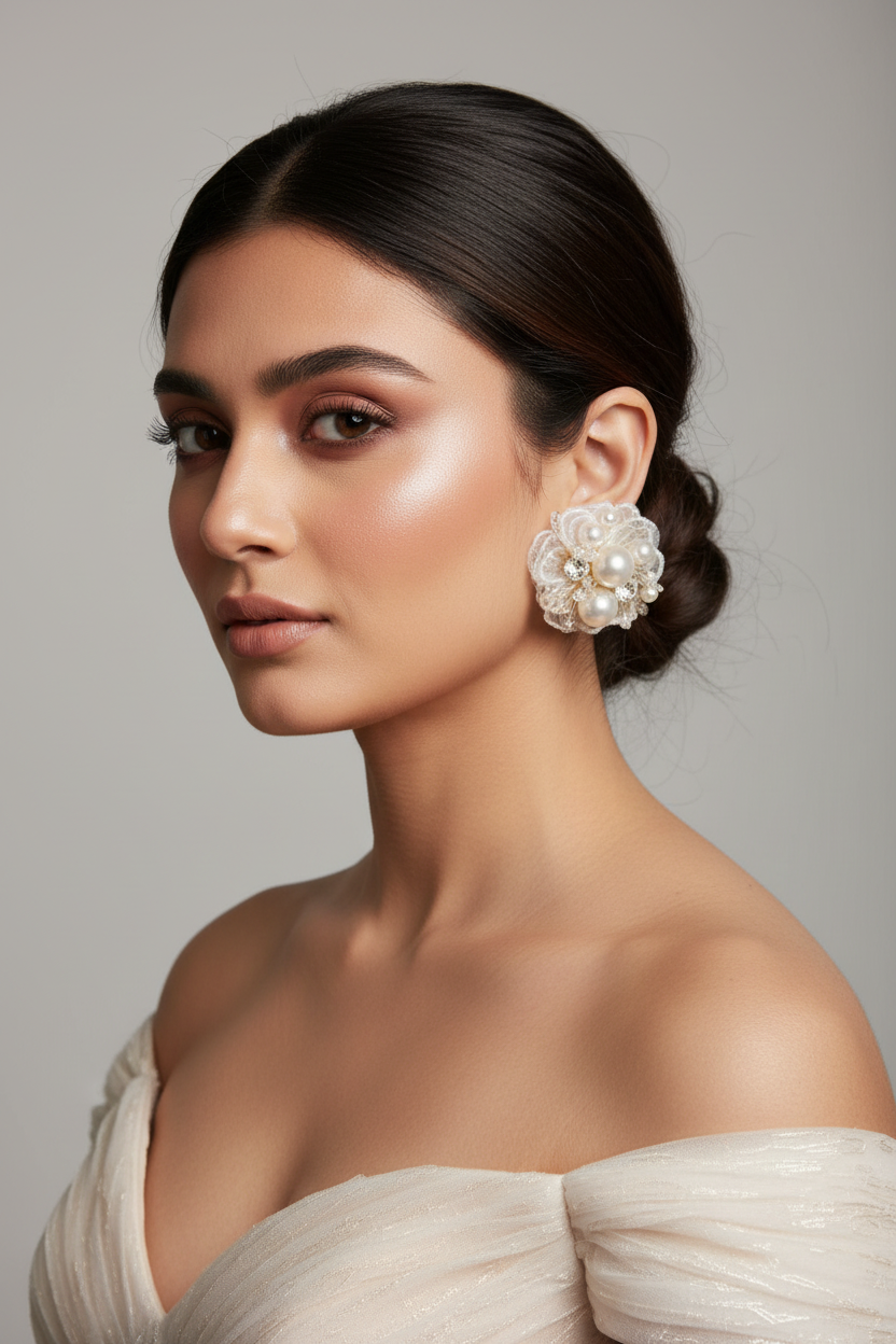Pearl Blossom Couture Earrings