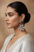 Silver Leafy Party Earrings