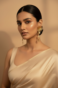 Golden Flower Statement Earrings