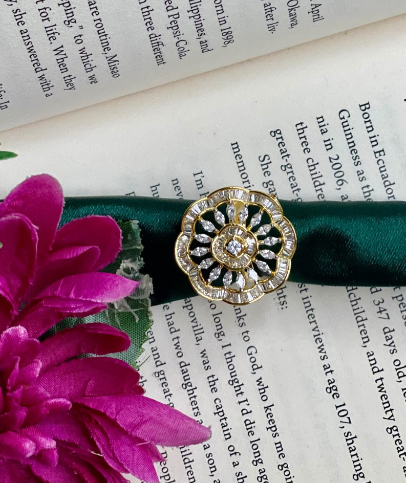 Floral Radiance Statement Ring