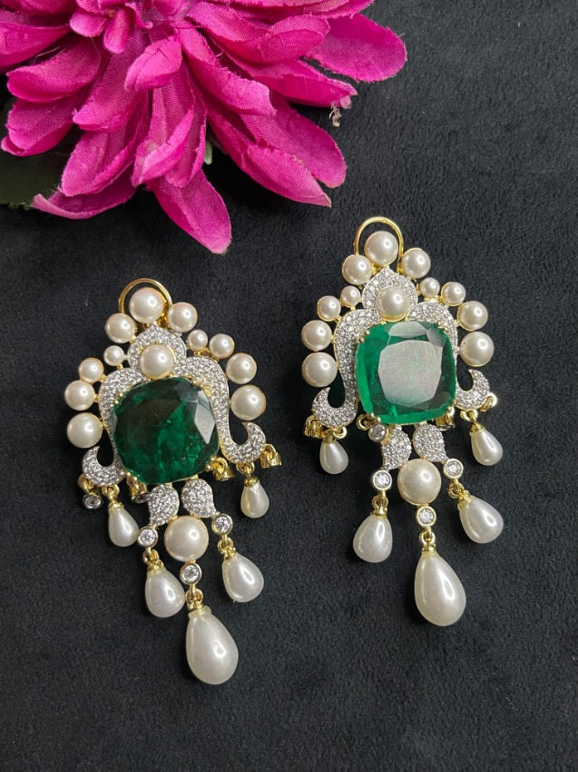 Emerald Pearl Luxe Earrings