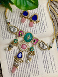 Meenakari Kundan Necklace Set