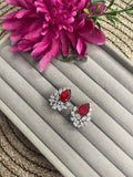 Teardrops Red Crystal Earrings