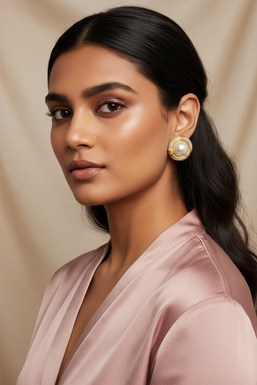 Golden Royal Clip Studs