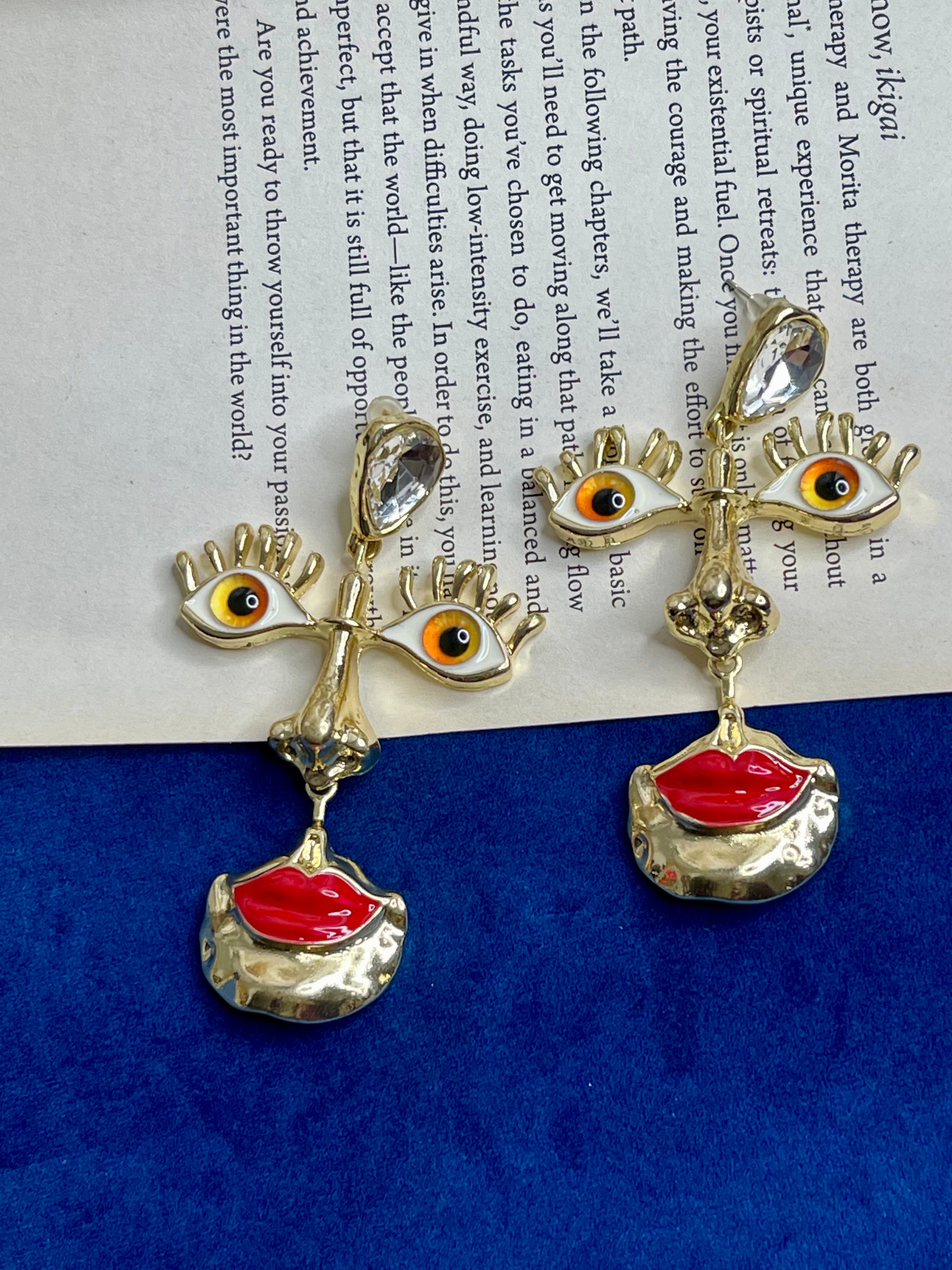 Evil Eye Face Earrings
