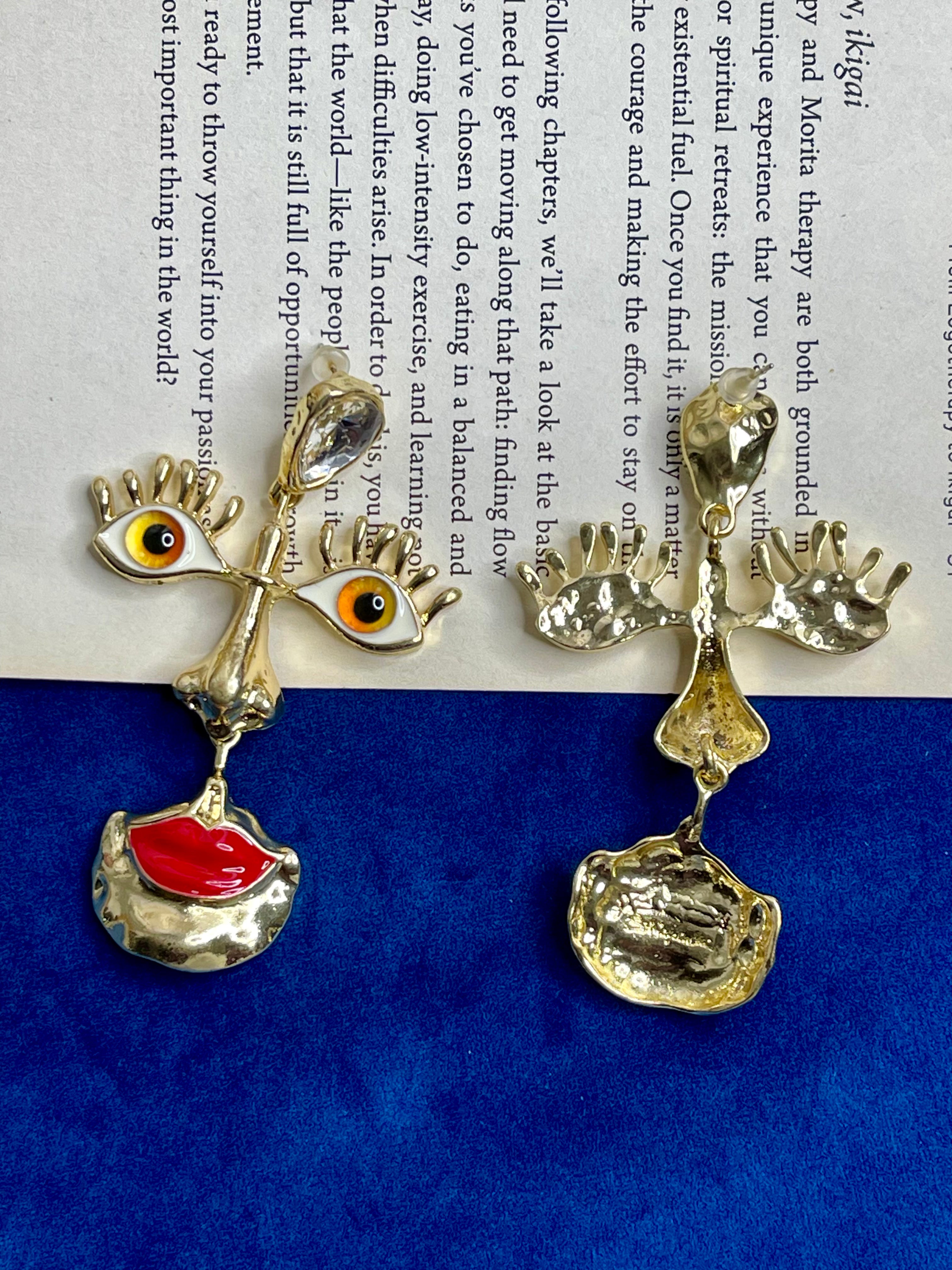 Evil Eye Face Earrings