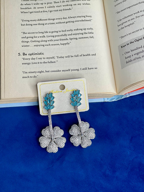 Blue Azure Bloom Earrings