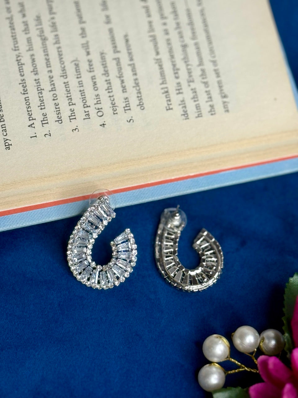 Silver Spark Hoop Style Earrings