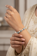 Blue Pearl Tulip Bracelet