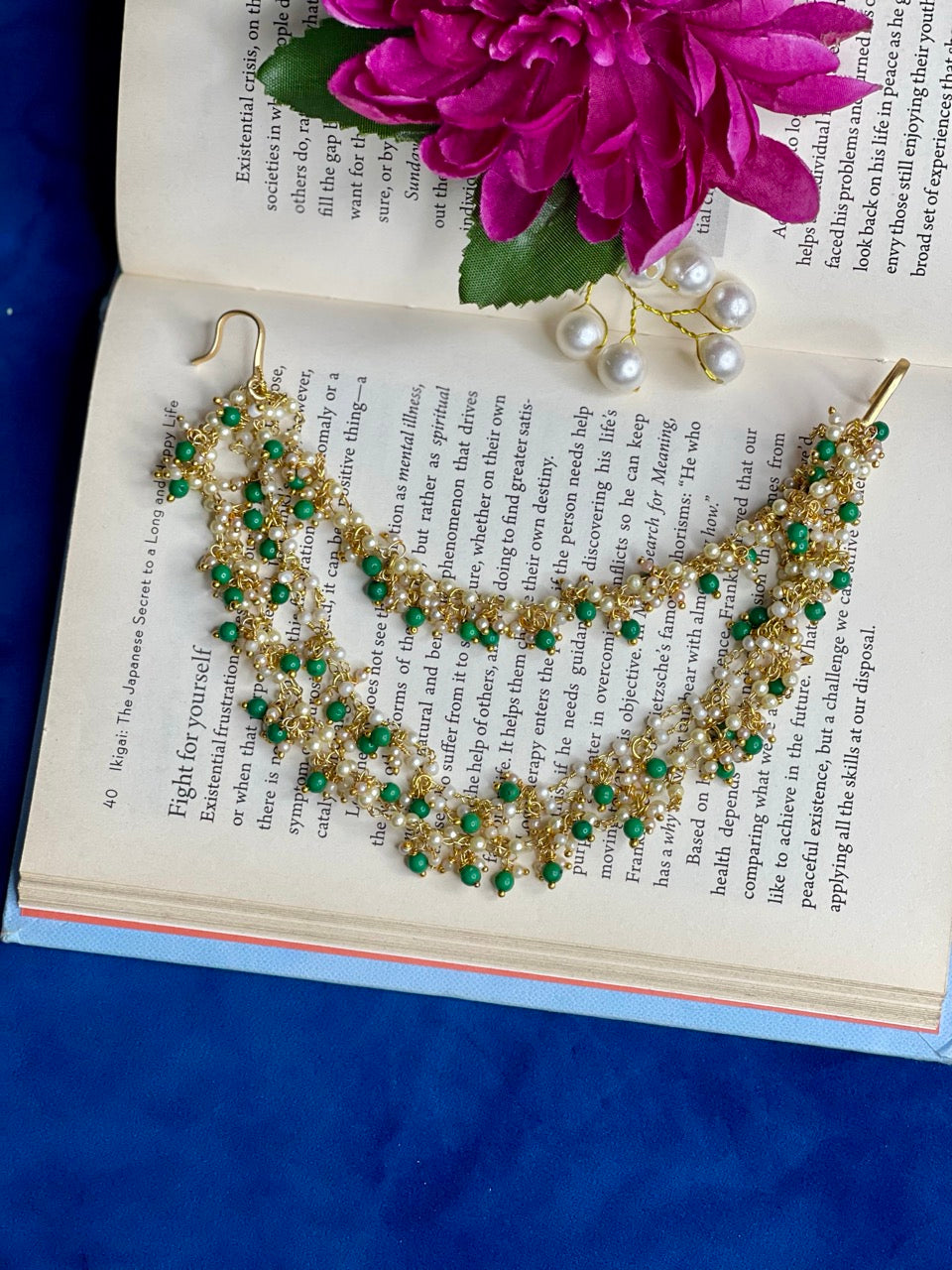 Emerald Pearl Hair Accessory
