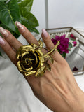 Gold Statement Rose Ring