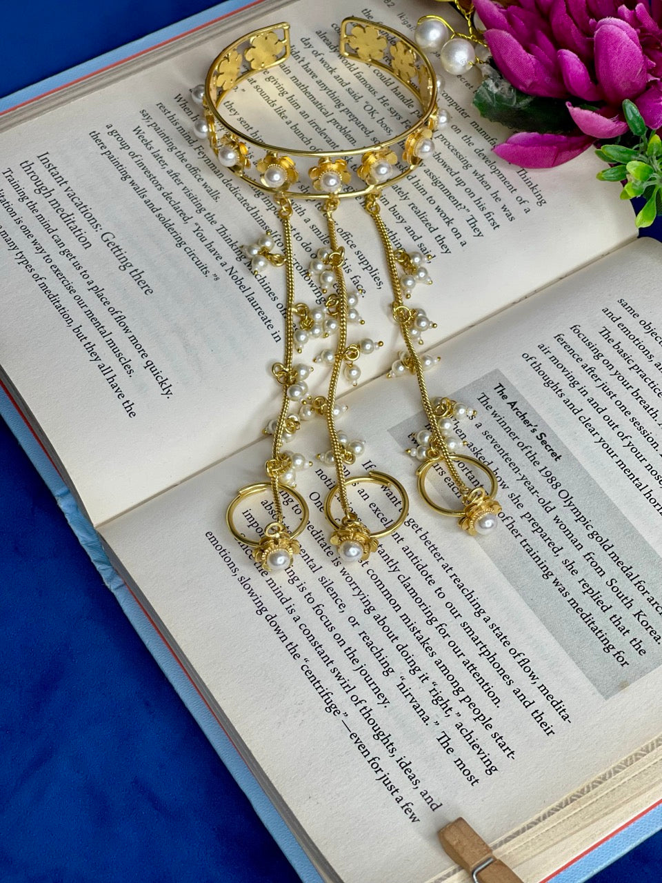 Pearl Bloom Hathphool Bracelet