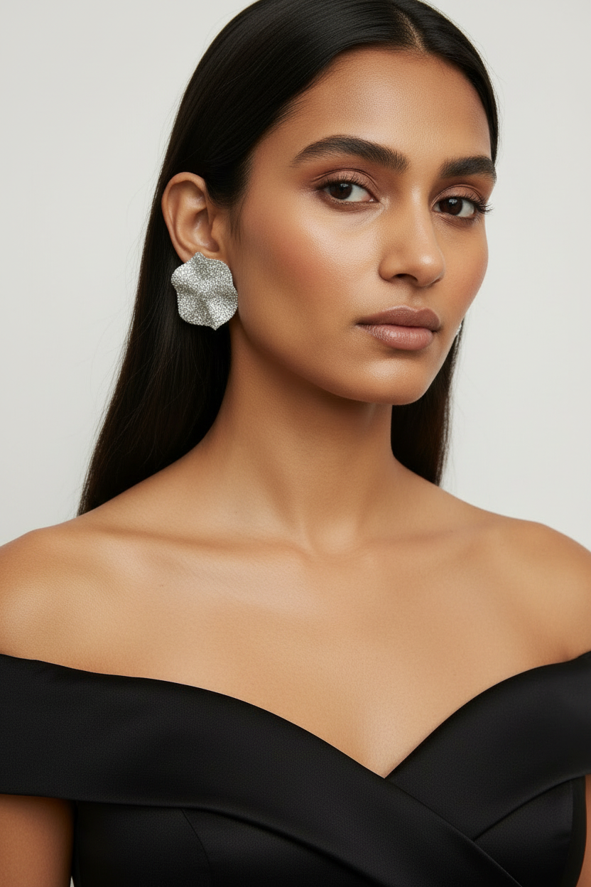 Silver Celestial Sparkle Studs