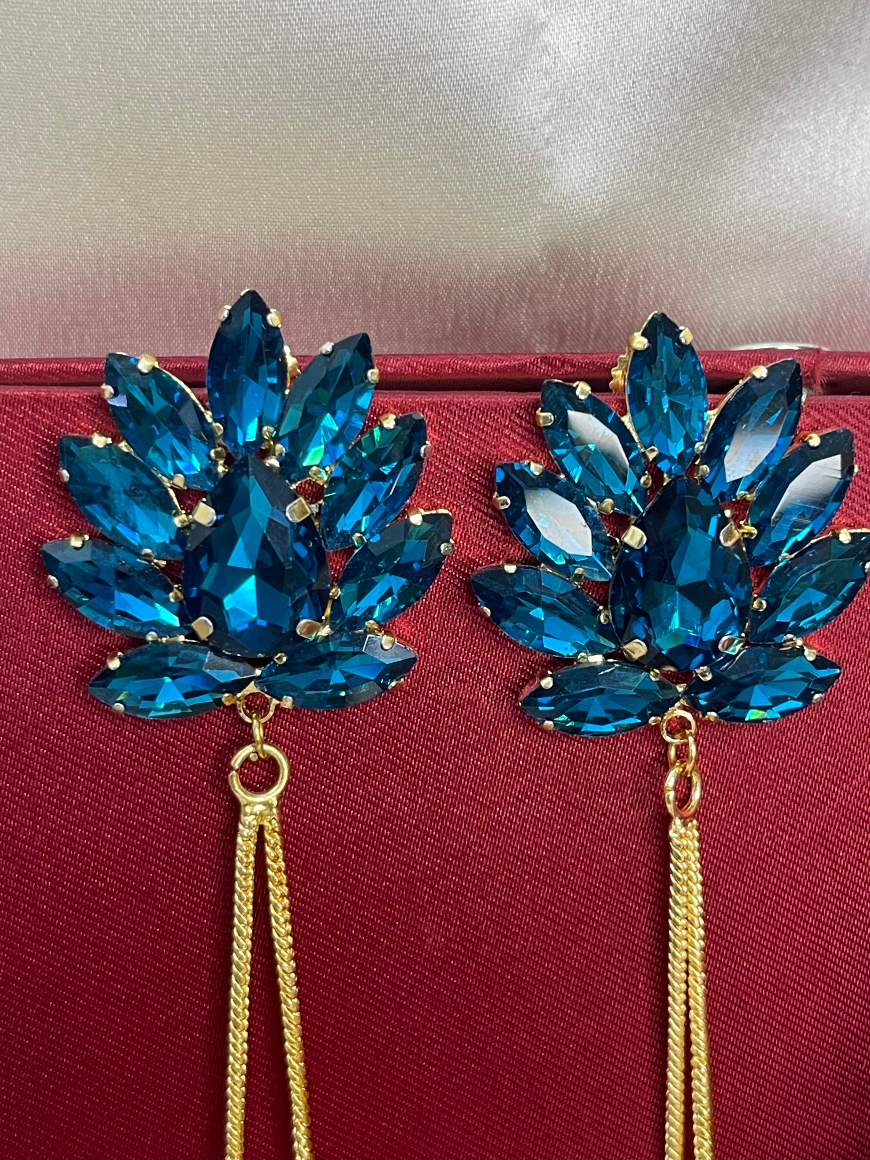 Blue Nargis Kashmiri Earrings