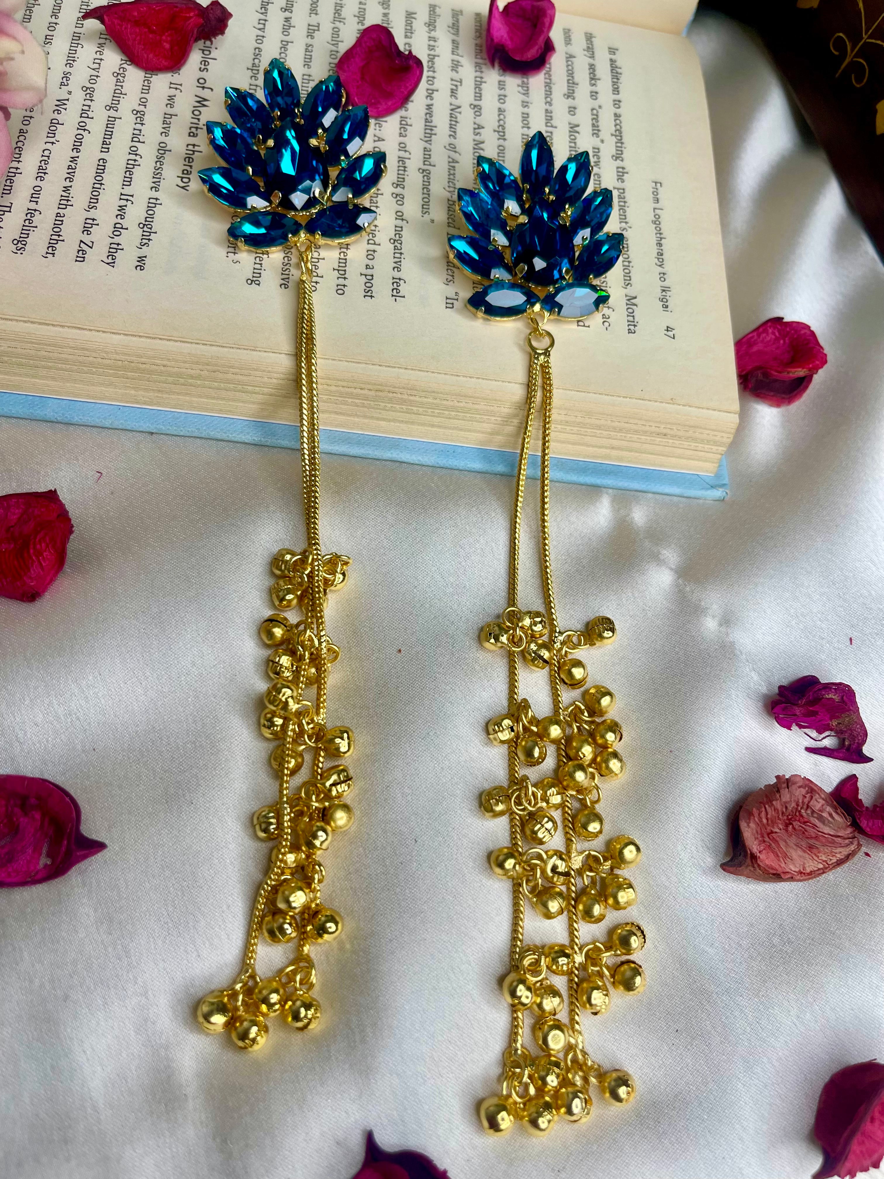 Blue Nargis Kashmiri Earrings