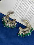 Chandbali kundan zora earring
