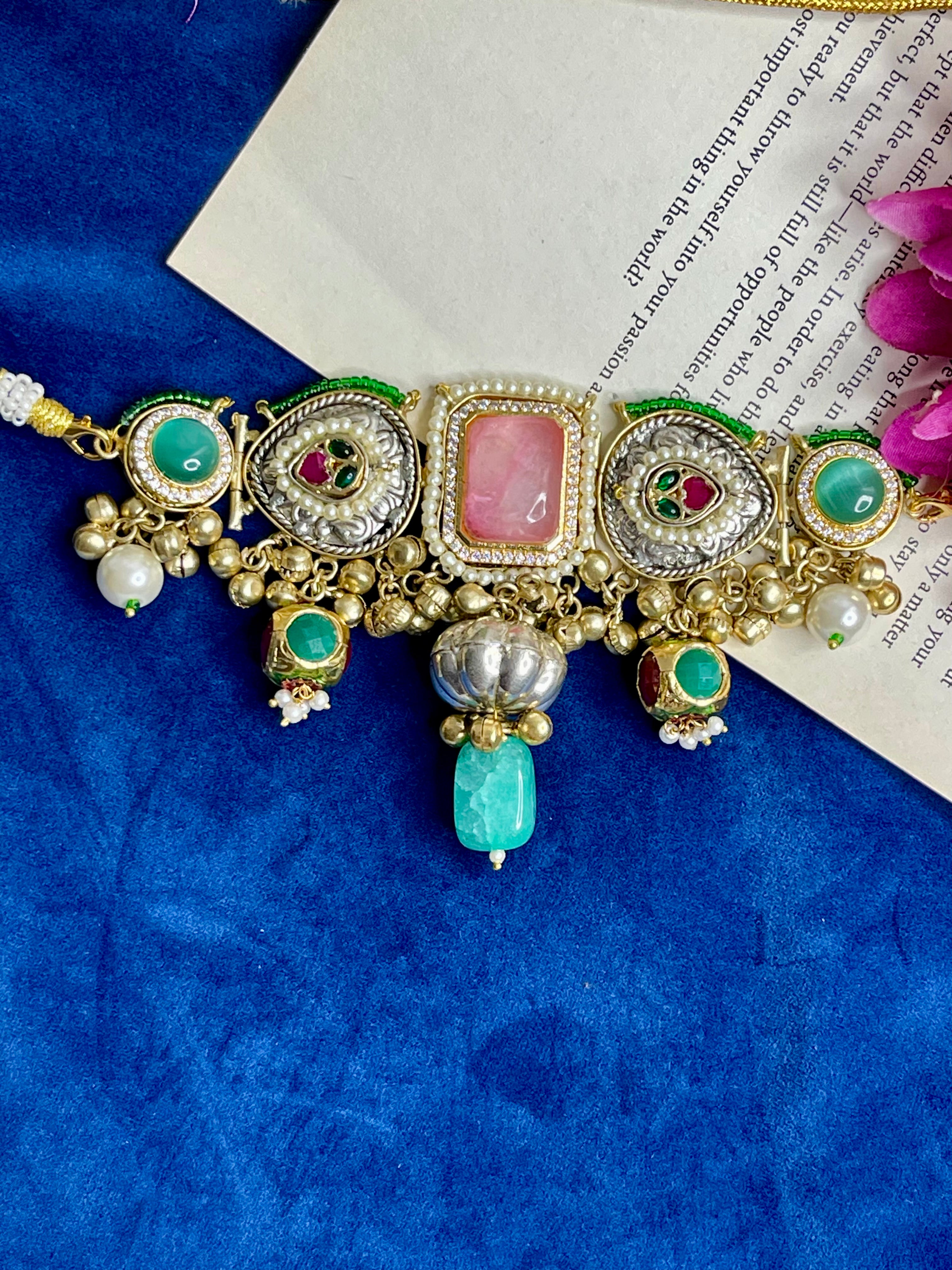 Blush Mint Heritage Choker Set