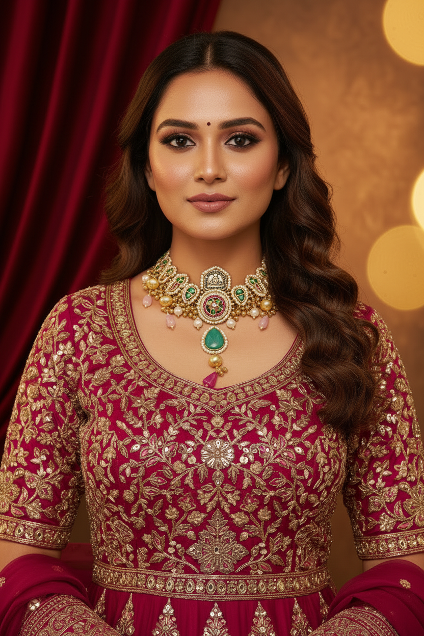 Gulbahar Kashmiri Ghunghroo Choker Set