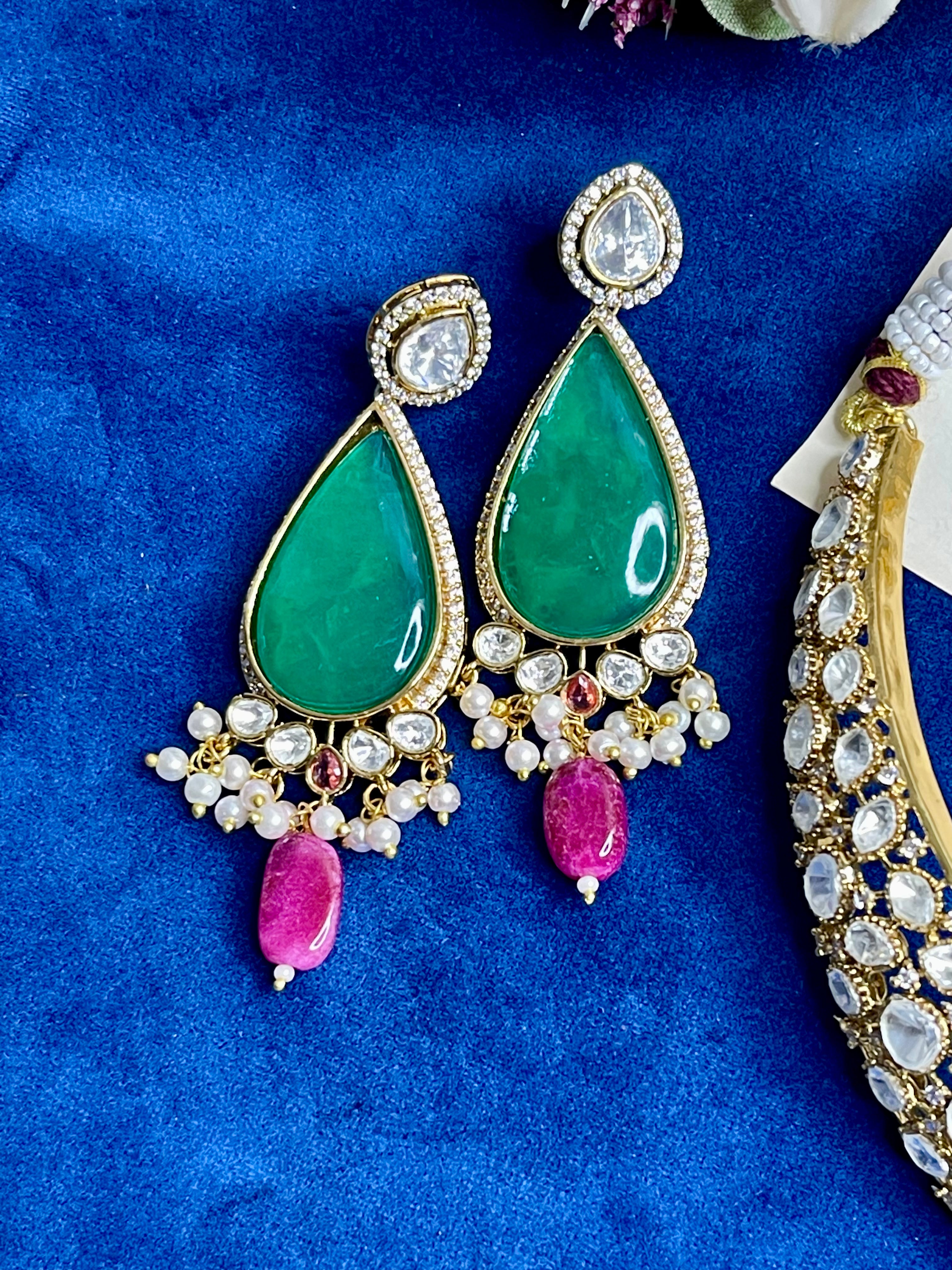 Peacock Kundan Necklace Set