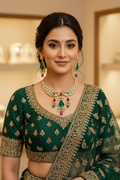 Peacock Kundan Necklace Set