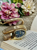Golden Black Dial Serpent Spiral Watch
