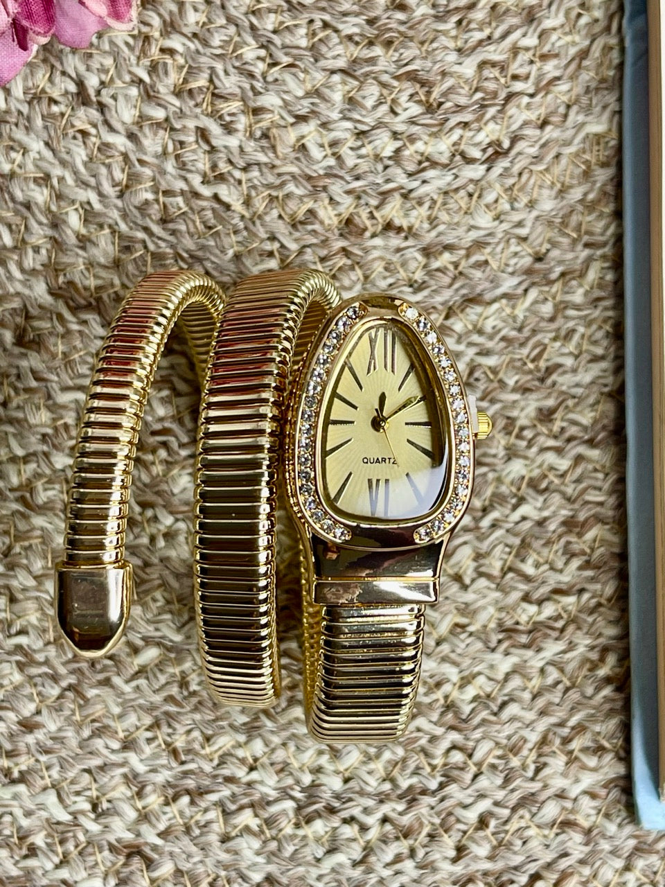 Golden Champagne Dial Serpent Spiral Watch