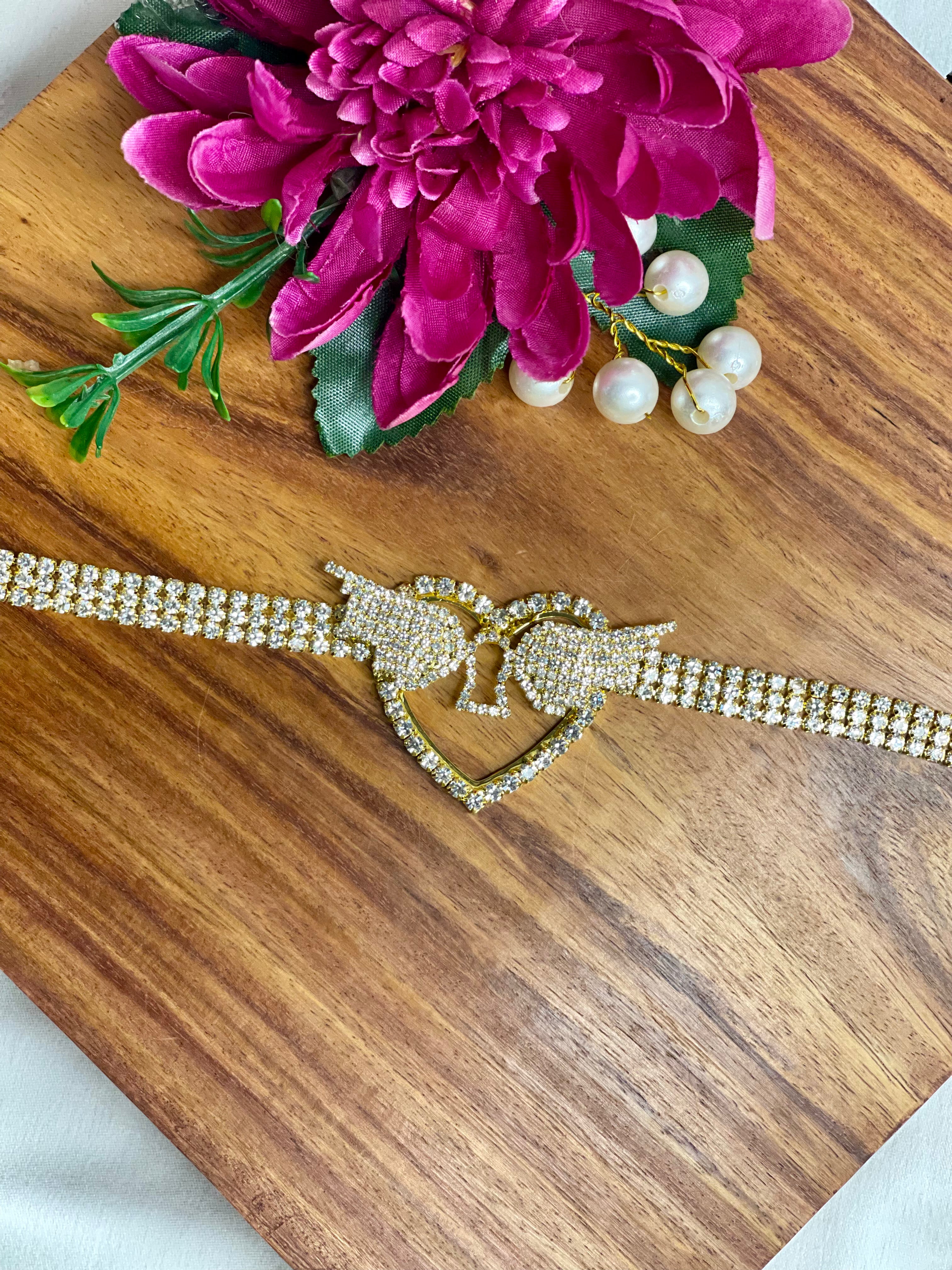 Golden Cupid Heart Choker