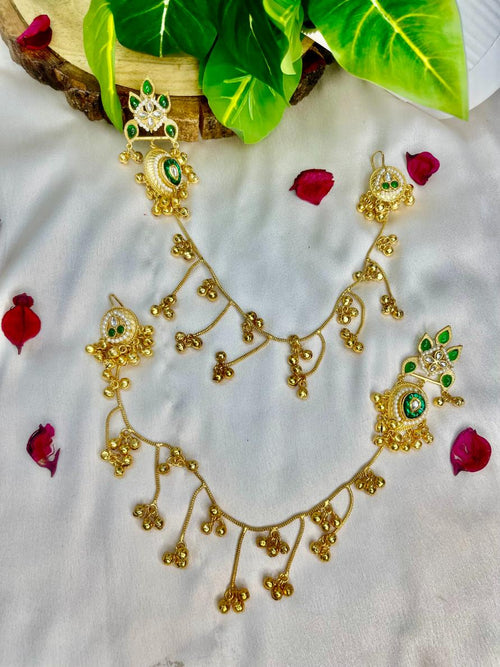 Emerald Mehfil Kashmiri Kaan Sahara Earrings