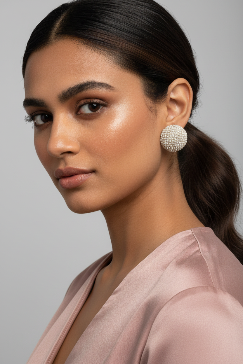 Pearl Dome Statement Studs