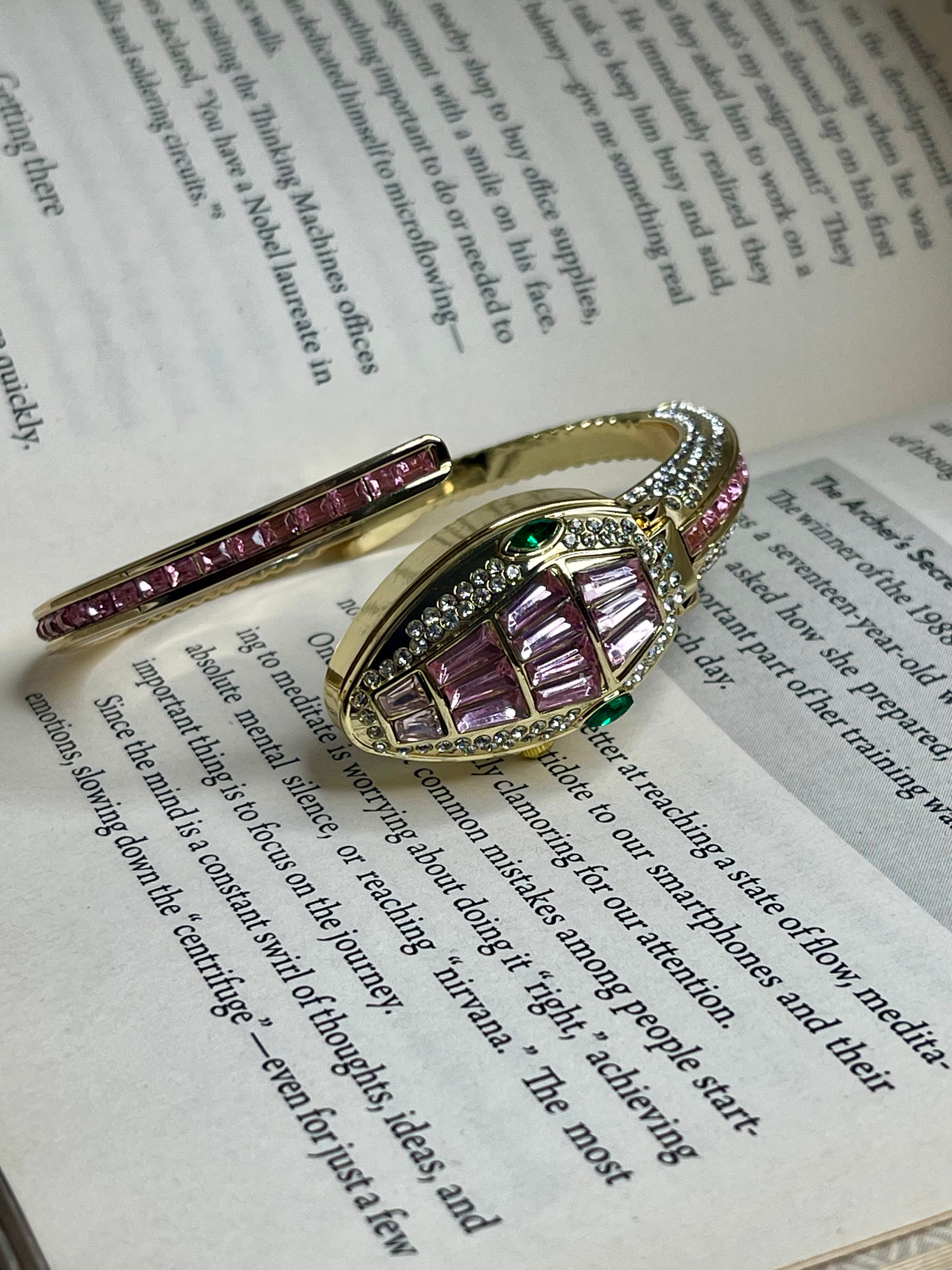 Pink Snake Bracelet Watch