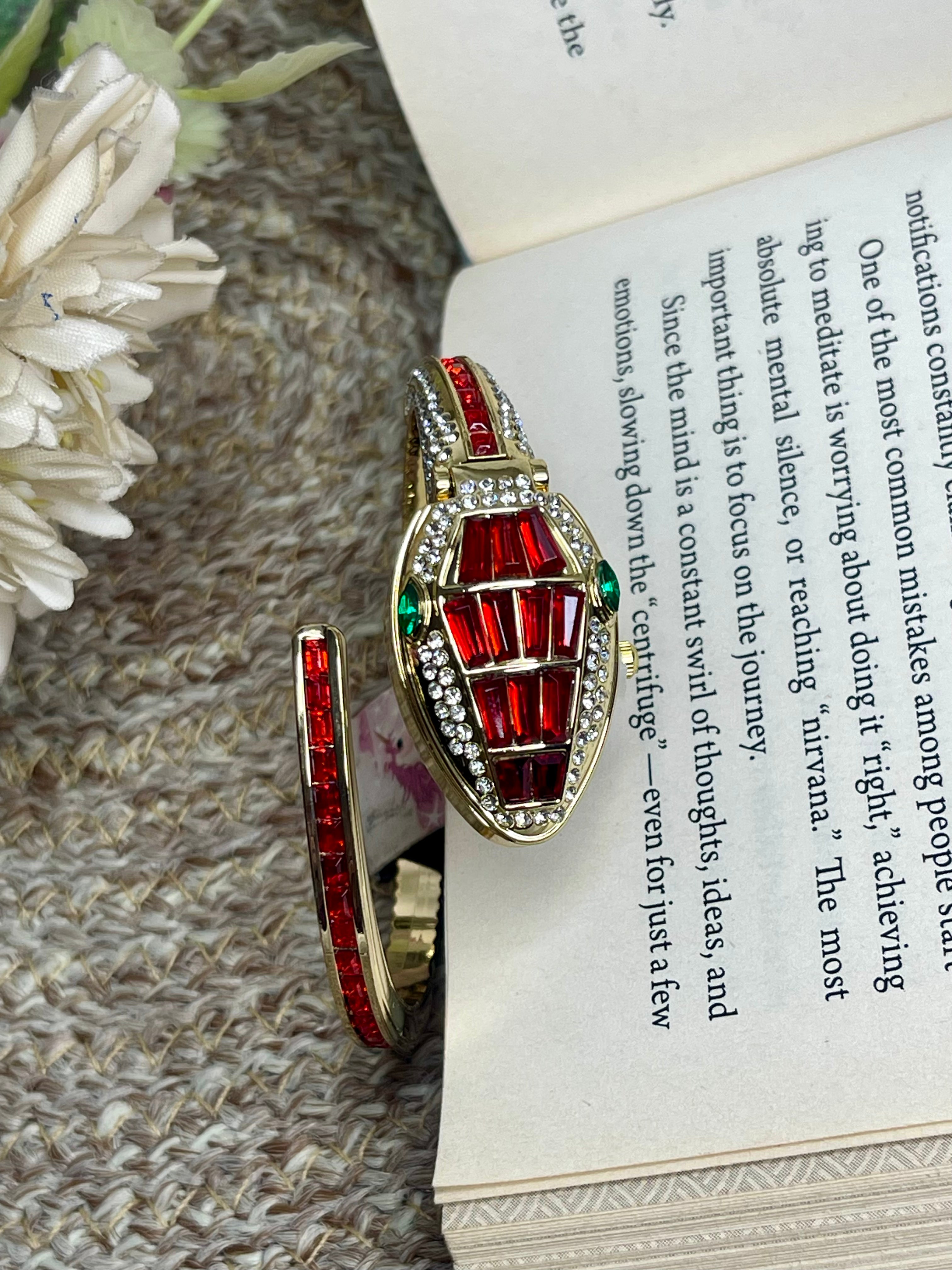 Red Snake Bracelet Watch