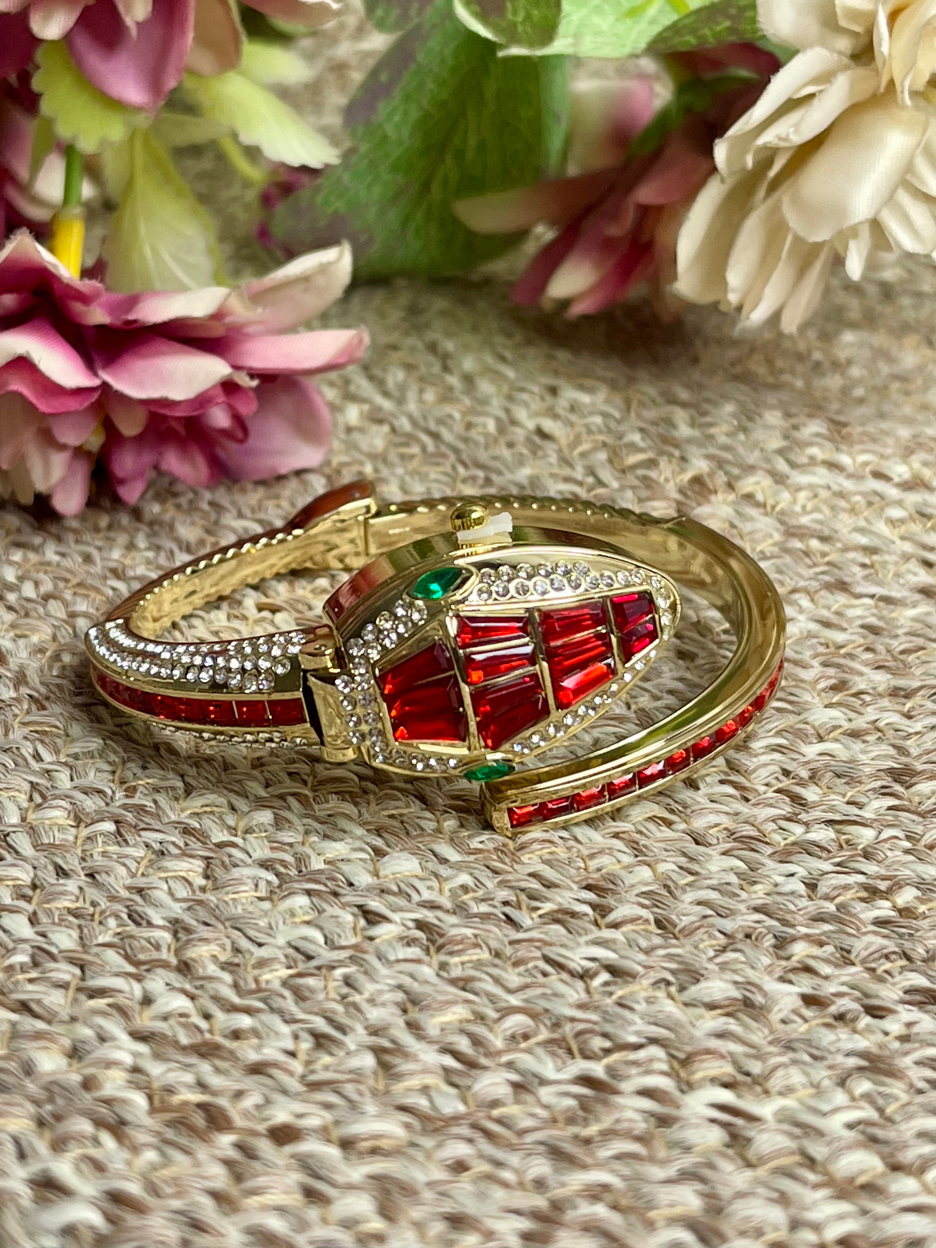 Red Snake Bracelet Watch
