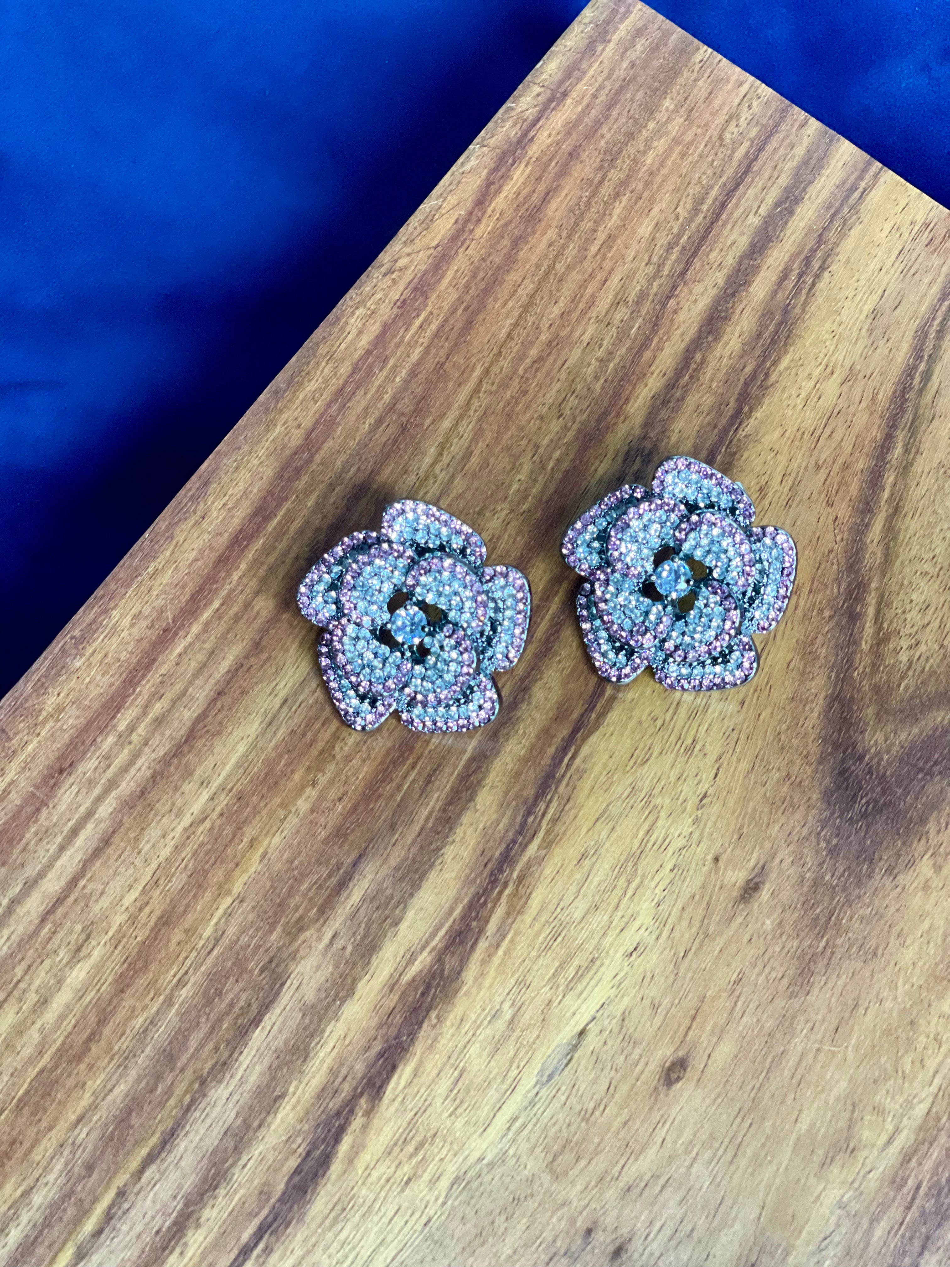 Pink Rose neckpiece Set