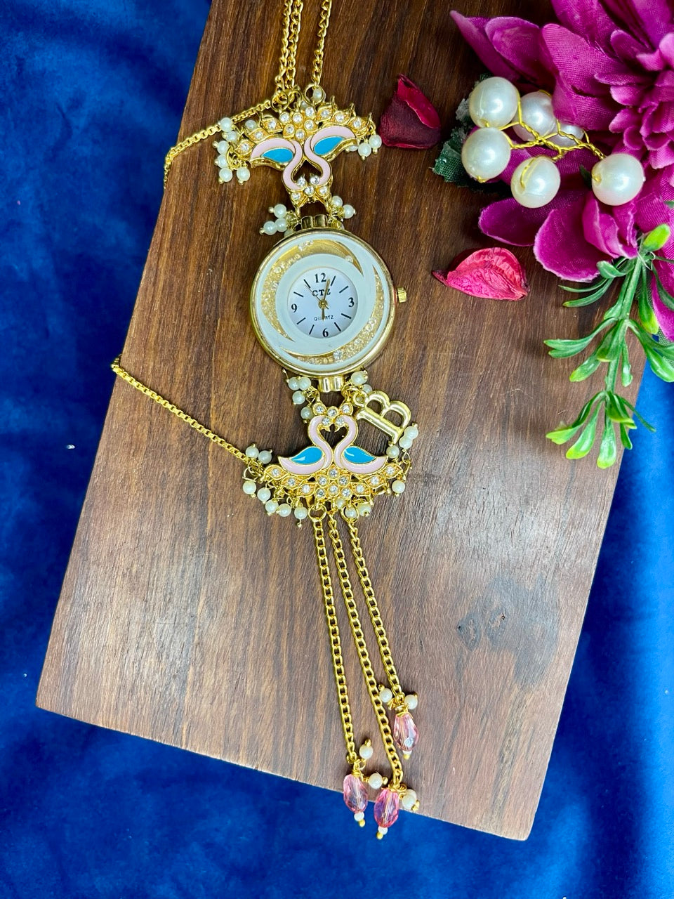 Pink Swan Kashmiri Watch