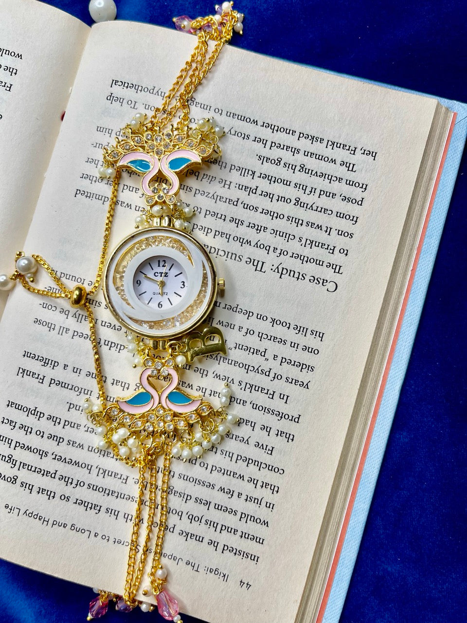 Pink Swan Kashmiri Watch