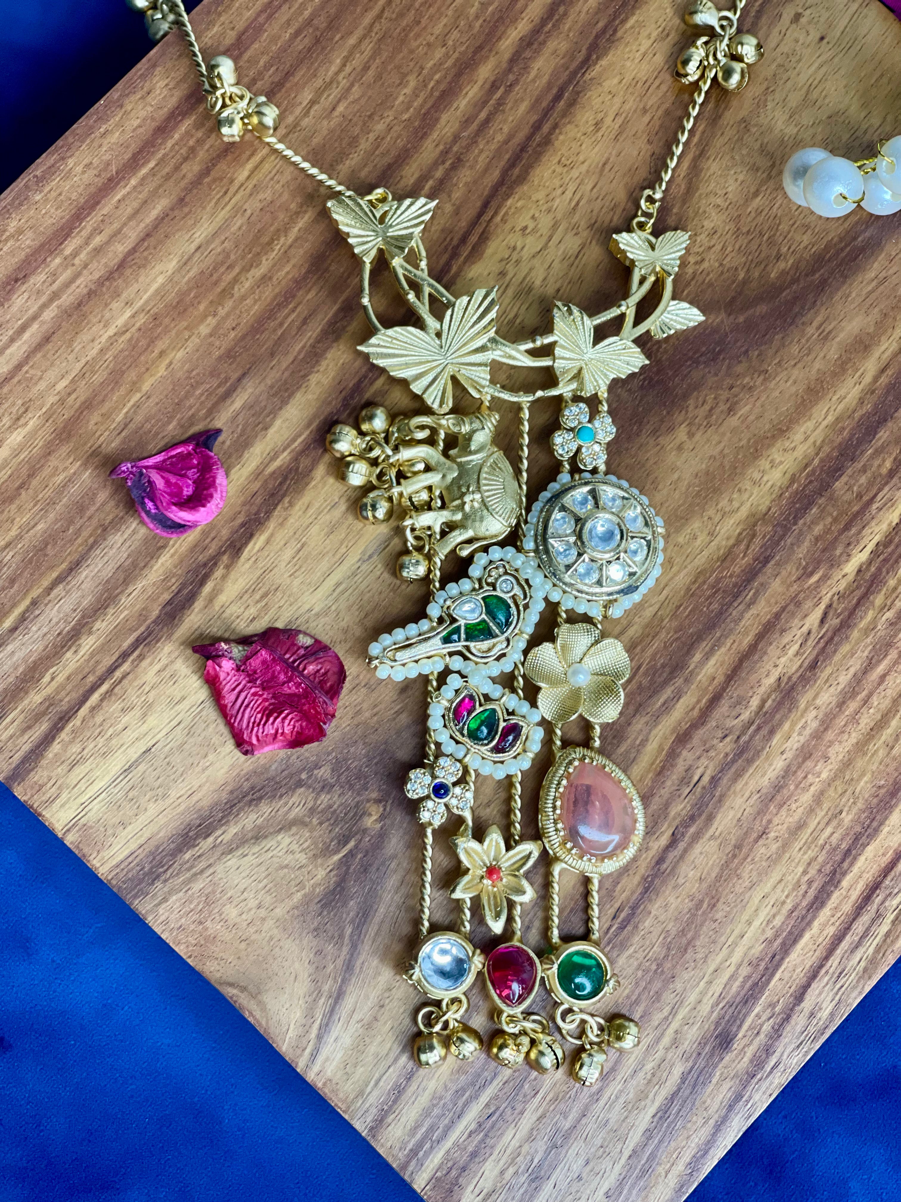Multi Gulnaar Kashmiri Necklace Set