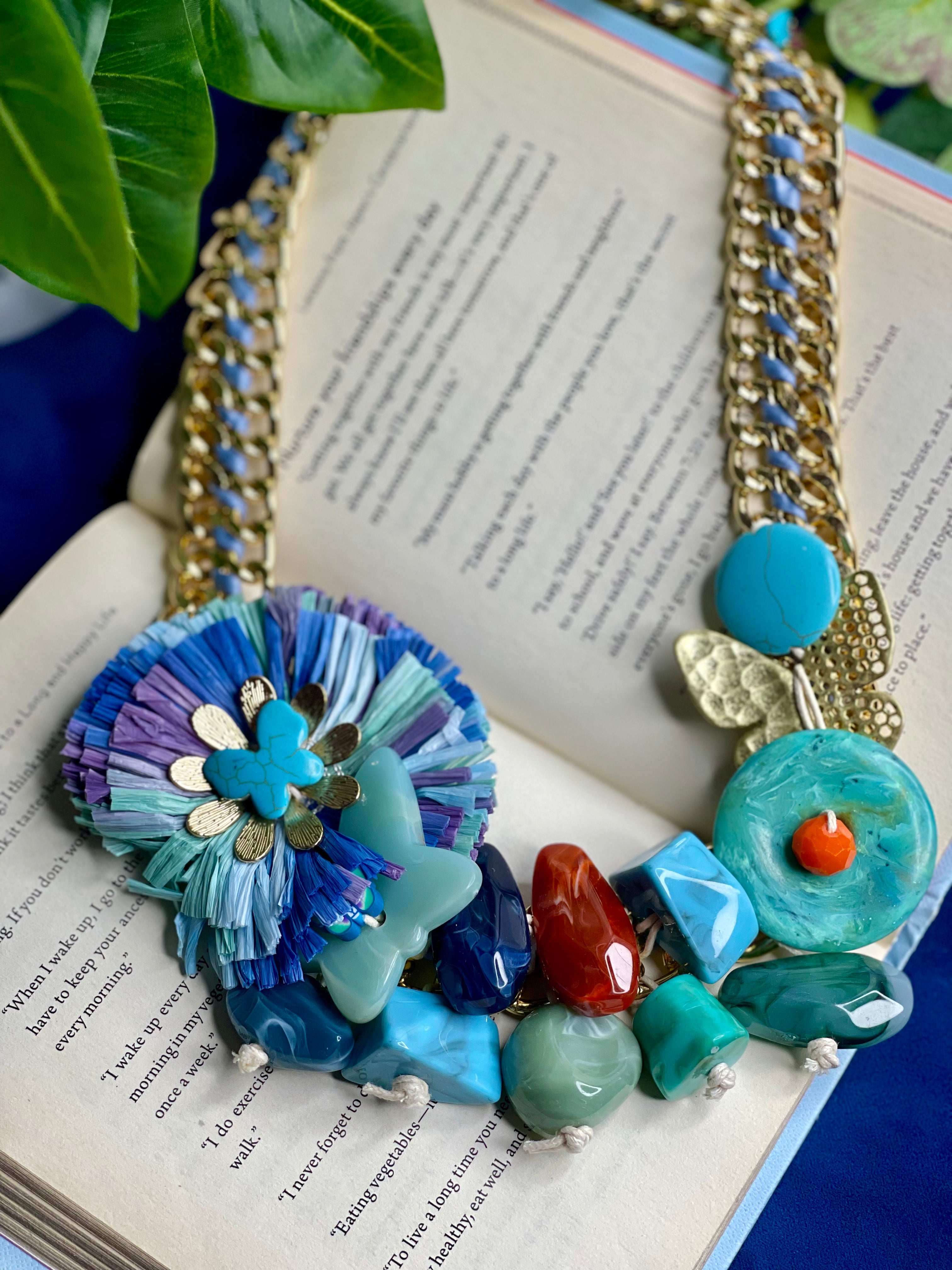 Blue Ocean Statement Necklace