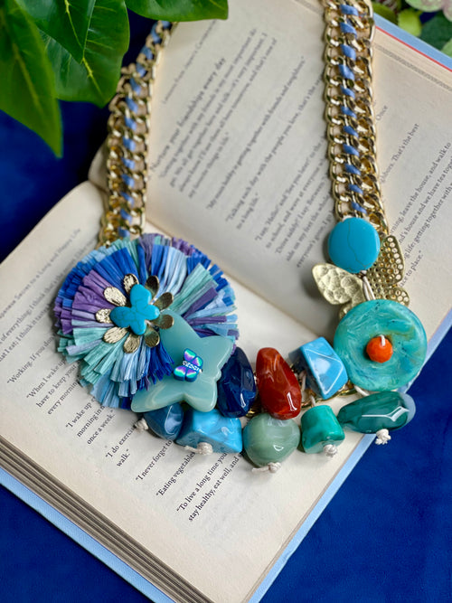 Blue Ocean Statement Necklace