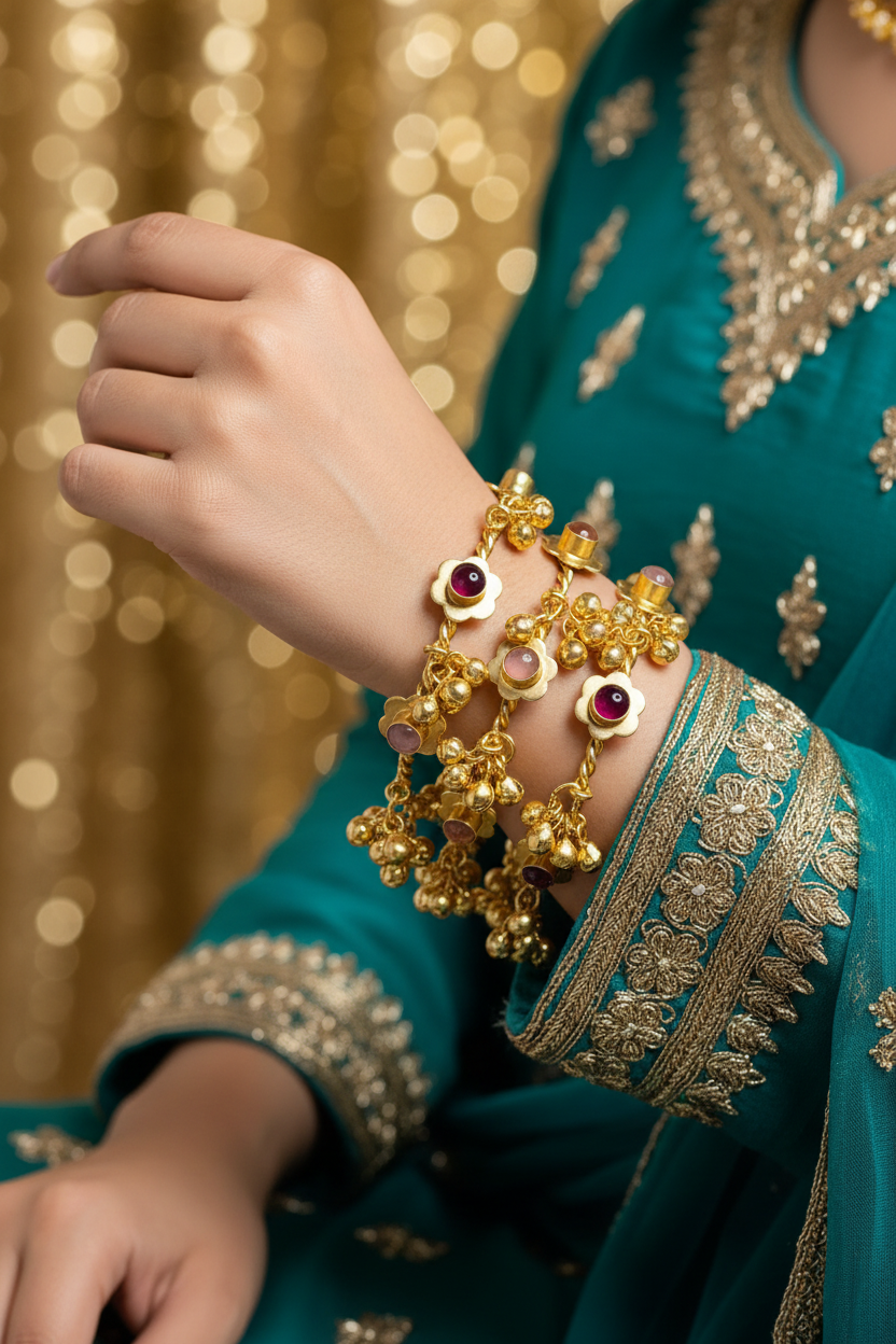 Multi Gulnaar Ghungroo Bangles